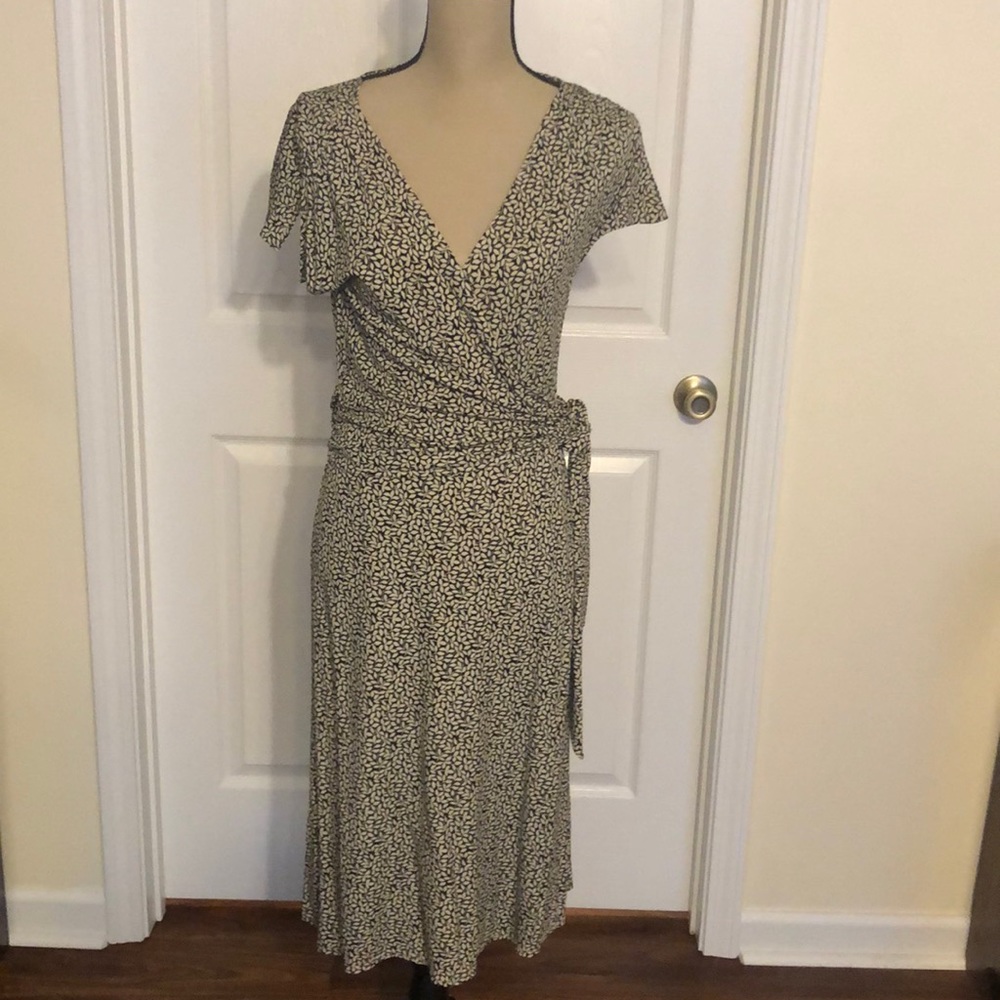 Ann Taylor Floral Faux Wrap Maxi Dress Size 8